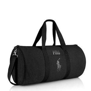 🆕Ralph Lauren Polo Logo Black Duffle Bag